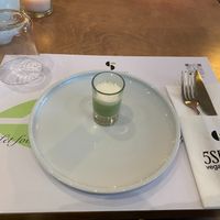 Welcome shot at 5SENSES Restaurant in Santorini