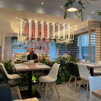 Lovely indoor decor at 5SENSES Restaurant in Santorini