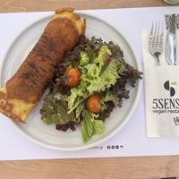 Vegan omelette (brunch menu)  at 5SENSES Restaurant in Santorini