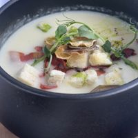 Potato soup  at 5SENSES Restaurant in Santorini