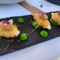 Shrimp Curlers (vegan) at 5SENSES Restaurant in Santorini