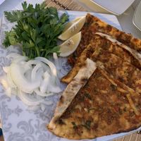 Vegan lahmacun  at Fatma Sultan in Antalya