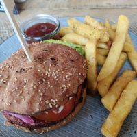Vegan burger at Posthuset in Esbjerg
