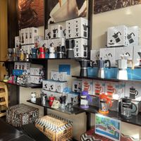 Merch for coffee lovers  at Evelyn's Coffee Bar in Banff