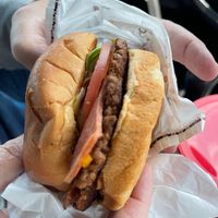 Look at this burger at Project Pollo - Anderson Lane in Austin