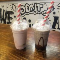 Strawberry and double Chocolate milk shakes at Project Pollo - Anderson Lane in Austin