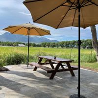 View from outside patio.  at Back 40 Ranch House Grill in Heber City
