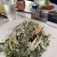 The salad with beyond meat and tahini dressing g   at Back 40 Ranch House Grill in Heber City