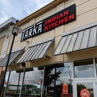 Outdoor seating available, albeit in the full morning sun. at Tarka Indian Kitchen in Cedar Park