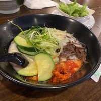 Vegan Creamy Veggie Ramen 🍜  at Higuma Ramen & Izakaya in Addison