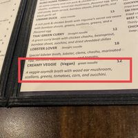 Glimpse at the menu…more vegan options not pictured  at Higuma Ramen & Izakaya in Addison