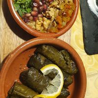 Hojas de parra veganas y baba ganoush at YabaOf in Marbella