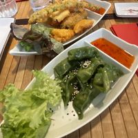 Vegan tempura en gyosa   at Delight Sushi And Bar in Oostende
