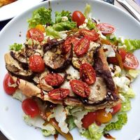 A lovely and healthy vegan pie at Wine O'Clock in Autun