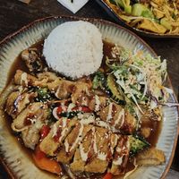 Vegan duck in a black sauce at Viettonic2 in Berlin