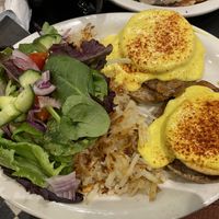 Benedict at Champs Diner in Brooklyn