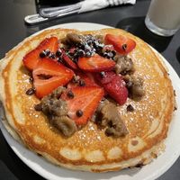 Custom pancakes 🥞   at Champs Diner in Brooklyn