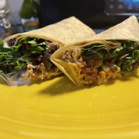 Cranberry chik’n wrap  at Champs Diner in Brooklyn