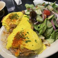 Benedict   at Champs Diner in Brooklyn