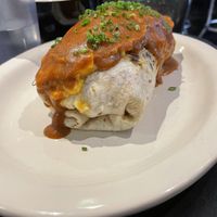 Enchilada burrito- huge!  at Champs Diner in Brooklyn