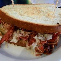 Reuben sandwich, which was yummy at Champs Diner in Brooklyn