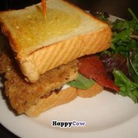 country fried seitan sandwich at Champs Diner in Brooklyn