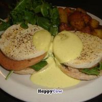 tofu benedict at Champs Diner in Brooklyn