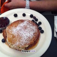 pancakes with blueberries at Champs Diner in Brooklyn
