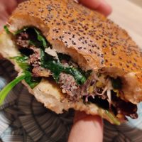 Avocado Burger, delicious! With lots of mayo ☺️ at Submarine Burgers in Zadar