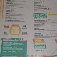 The menu at Submarine Burgers in Zadar