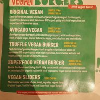 Burger Menu at Submarine Burgers in Zadar