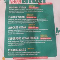 Burger and slider choices clearly labelled. at Submarine Burgers in Zadar