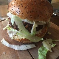 Burger with beyond patty at Submarine Burgers in Zadar