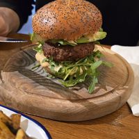 Beyond meat patty-avocado burger at Submarine Burgers in Zadar