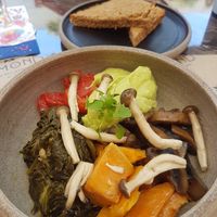 Poke bowl (not quite what i was expecting) at Almond in Paros