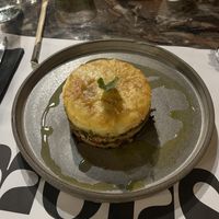 Vegan moussaka  at Almond in Paros