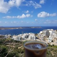 Sea view and coffee at Sea View Cafe in Mellieha