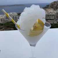 Frozen passion fruit margarita  at Sea View Cafe in Mellieha