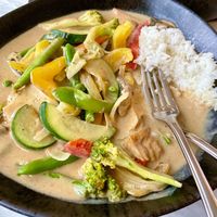Peanut Coconut Curry mit Tofu  at Shen+ in Sankt Peter-ording