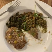 Lion’s Mane Milanese with greens and minted peas  at The Green House in Wilmington