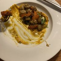 Gnocchi with roasted carrots, radicchio, sorghum, and pistachios   at The Green House in Wilmington