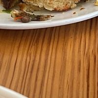 Burnt biscuits make me so sad. The biscuits also just tasted weird without the gravy covering them—possibly the type of flour they use.   at The Green House in Wilmington