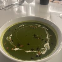 Spinach soup. Delicious  at The Green House in Wilmington