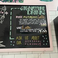 Signature Drinks menu  at Valkyrie Doughnuts in St Petersburg