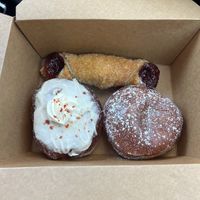 mangonada and raspberry filled donuts at Valkyrie Doughnuts in St Petersburg