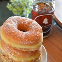 Donuts and coffee  at Copper City Espresso in Canton