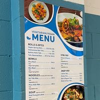 Vegan menu  at Ba-Mi  in Mount Gambier