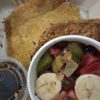 Pancakes and fruit! at Fatcat Baking in Syracuse