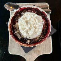 Berry cobbler (needs more crumble)  at The Cottage in Bothell