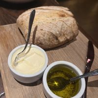 Bread service with butter and olive oill  at Tartine Bistro in Rocky River